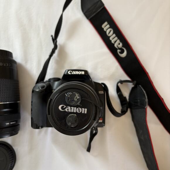 Canon EOS Rebel XS DS126191 Camera 2 Lenses (18-55 & 75-300mm) Battery & Charger - Picture 2 of 16